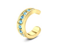 Shinny CZ Stone Gold Plated Silver Ear Cuff EC-511-GP